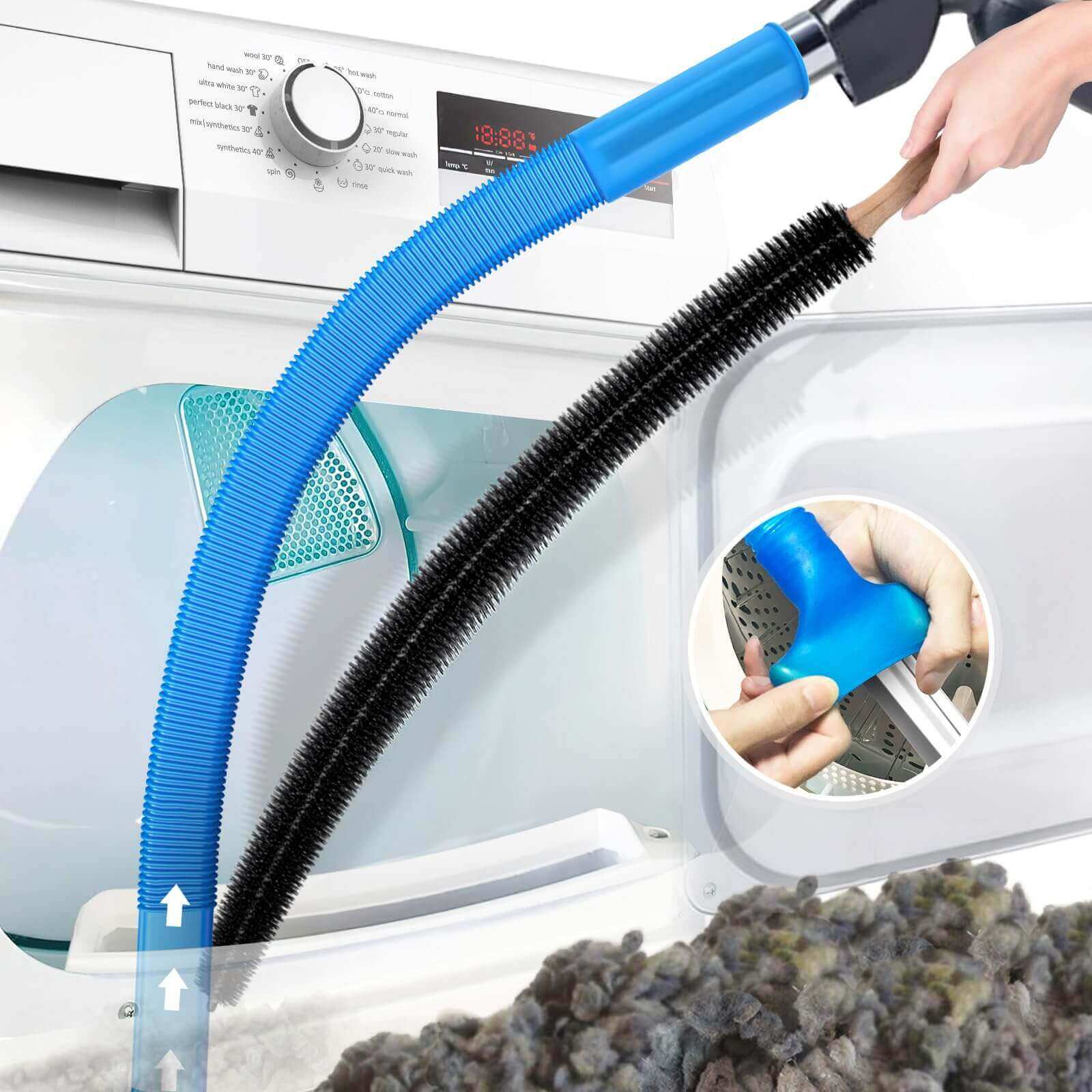Manguera universal para aspiradora de conductos de secadora, diseño de una sola pieza, compatible con todas las aspiradoras
