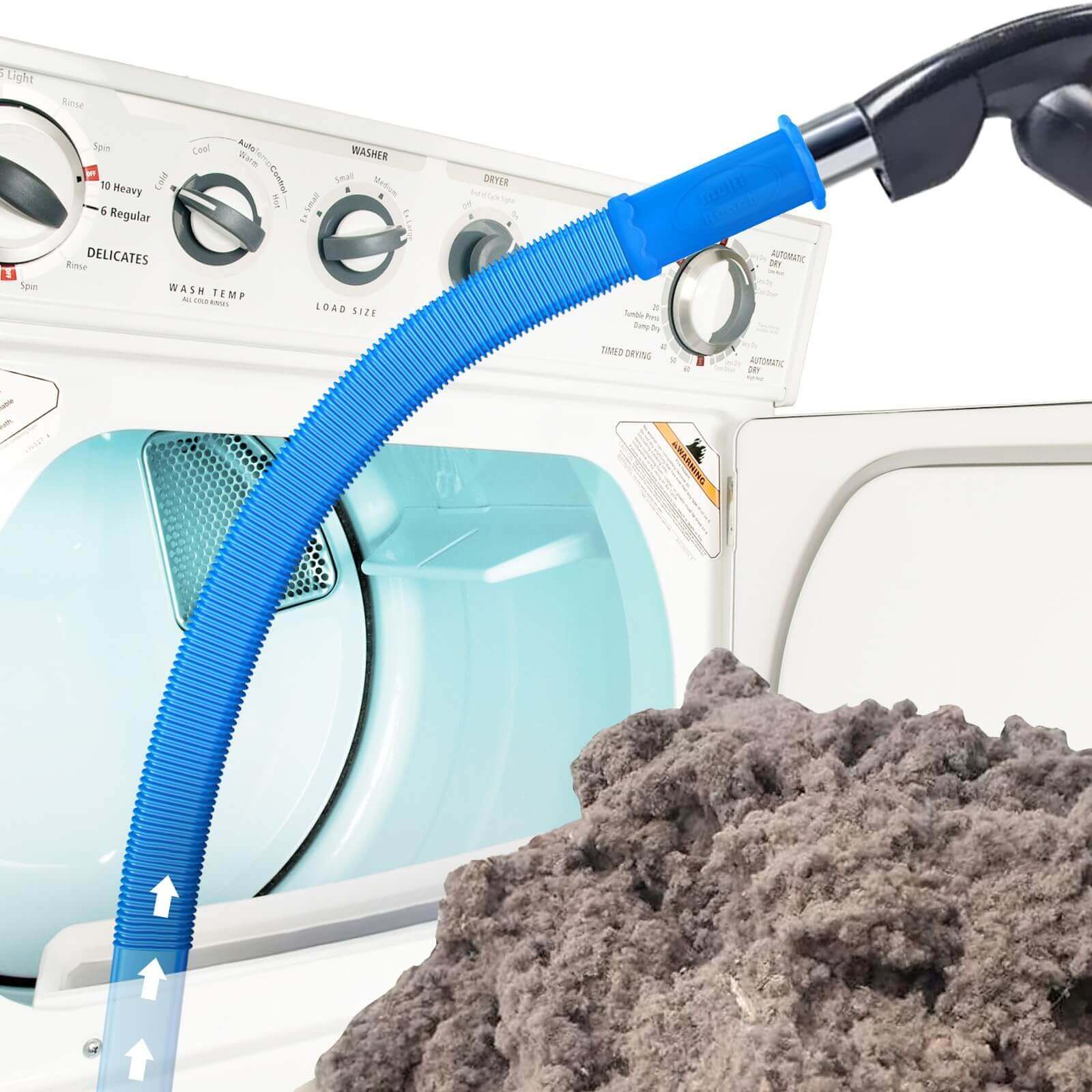 Manguera universal para aspiradora de conductos de secadora, diseño de una sola pieza, compatible con todas las aspiradoras